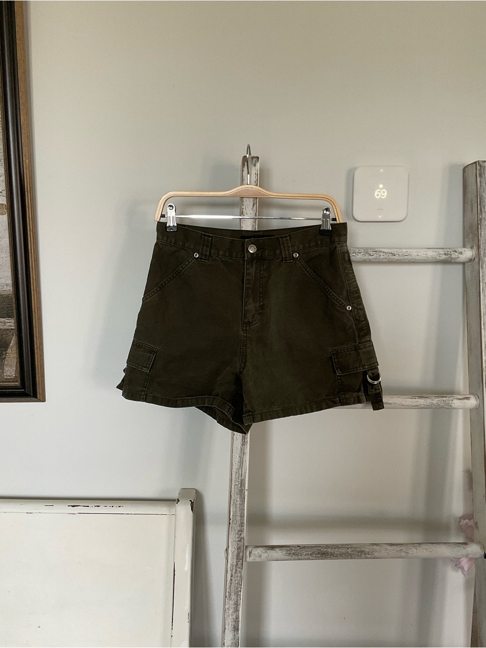 Riveted by Lee Women's Denim Shorts, Size 8M Army Green Highrise